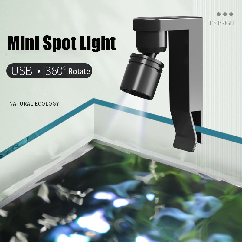Aquarium Fish Yellow - USB-зажимной светильник, водонепроницаемый белый/желтый точечный светильник
