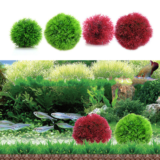 Aquarium Fish Ball - Искусственная Трава шар Декор для аквариума