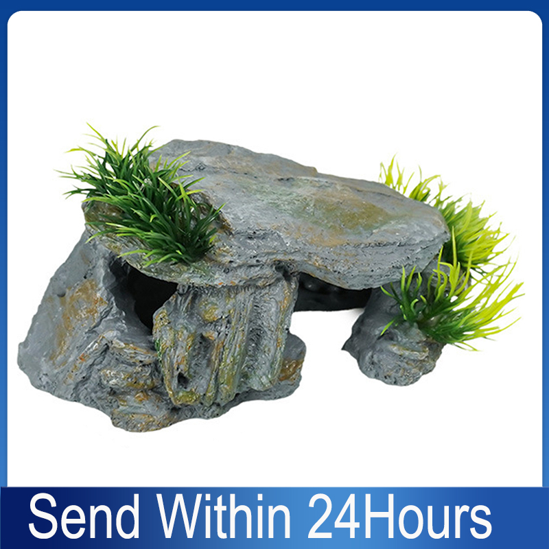 Aquarium Fish Cave - Природная каменная пещера-укрытие для рептилий, аквариумная