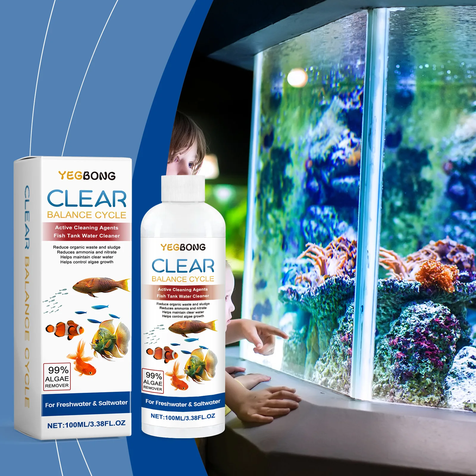 Средство для удаления водоросл – обзор и цена Aquarium Fish House
